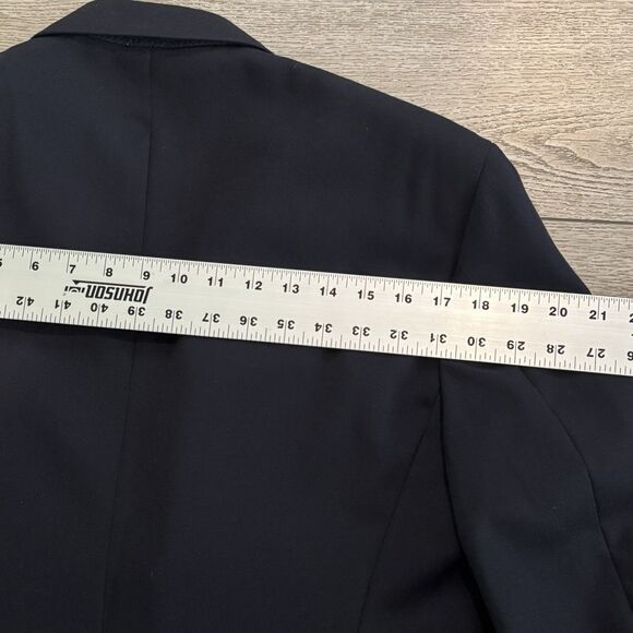 Oscar de la Renta Blazer Jacket Mens 39L Wool Dark Navy Blue Gold Two Button - Picture 10 of 11